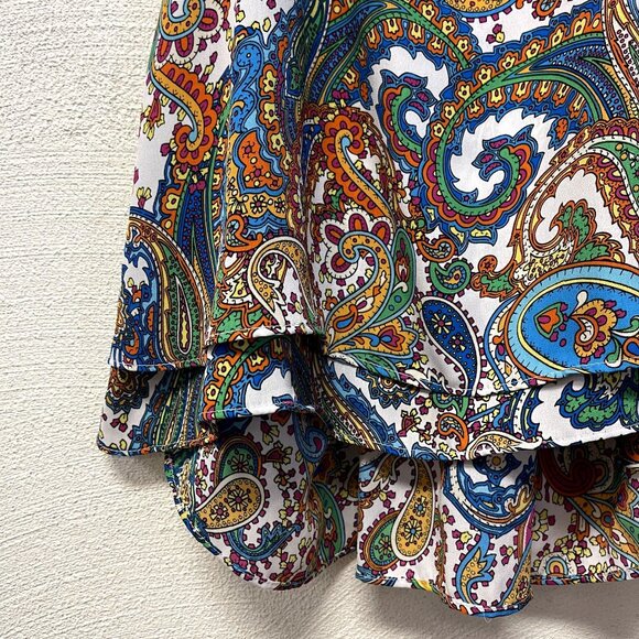 Show Me Your Mumu Colorful Paisley T-Back Tank Top sz Small - Picture 2 of 5